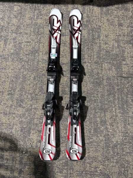 K2 Strike 124 cm Skis With Marker M2 10 Quikclik GW Bindings (Used)