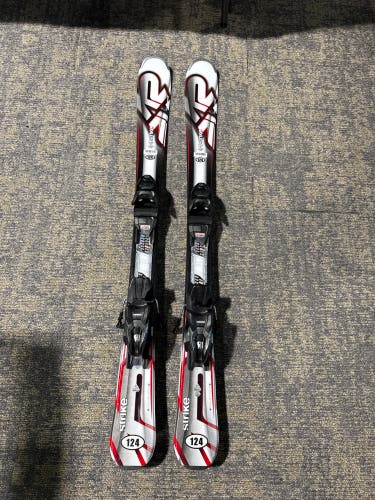 K2 Strike 124 cm Skis With Marker M2 10 Quikclik GW Bindings (Used)