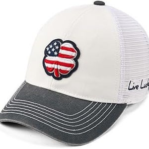 NEW Black Clover Two Tone Vintage #3 White Golf Snapback Hat/Cap