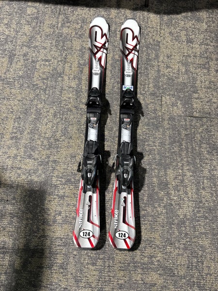 K2 Strike 124 cm Skis With Marker M2 10 Quikclik GW Bindings (Used)