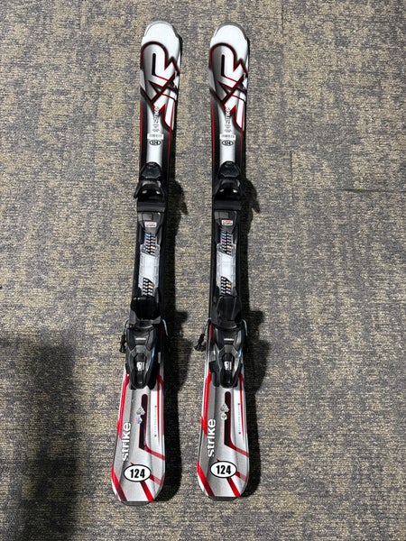 K2 Strike 124 cm Skis With Marker M2 10 Quikclik GW Bindings (Used)