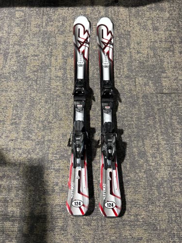 K2 Strike 124 cm Skis With Marker M2 10 Quikclik GW Bindings (Used)