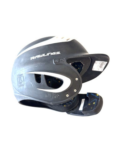 Used Rawlings 6 3/8 -7 1/8 Batting Helmet No Mask Black One Size 11860-S000299829
