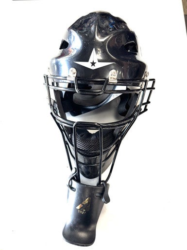 Used All-Star MVP 2310 6 1/4 -7 Catchers Helmet w/Mask Black One Size 11860-S000299822