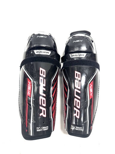 Used Bauer NSX Senior Shin Guards Black 14" 11860-S000299801