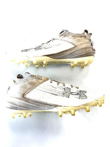 Used Under Armour LAX Cleats Mens White Senior 8.5 11860-S000299793