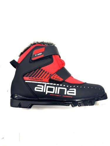 Used Alpina Boys NNN XC Ski Boots Black W 06 / JR 04-04.5 11860-S000299757
