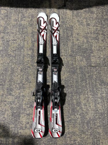 K2 Strike 124 cm Skis With Marker M2 10 Quikclik GW Bindings (Used)