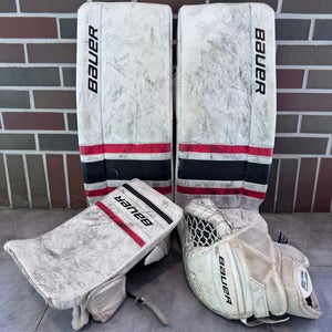 White 28" Junior Bauer GSX Goalie Full Set Regular (Used)