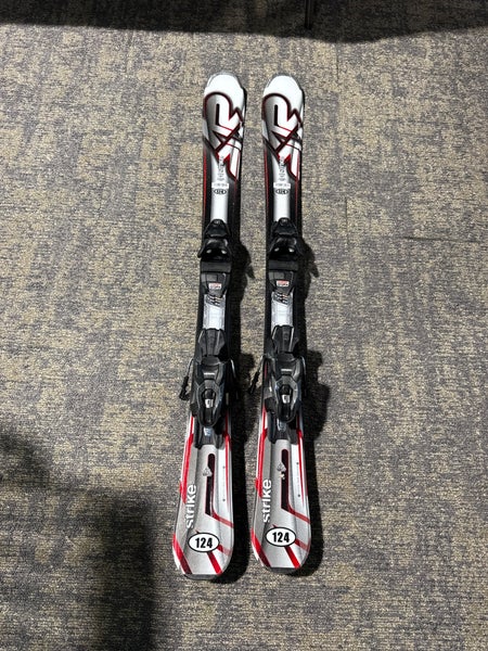 K2 Strike 124 cm Skis With Marker M2 10 Quikclik GW Bindings (Used)