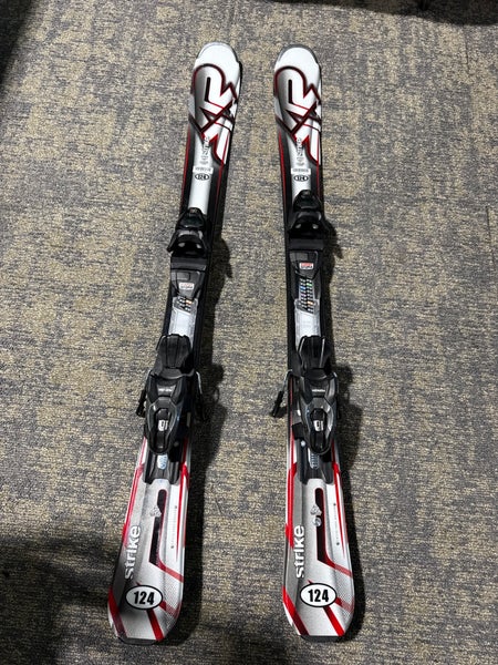K2 Strike 124 cm Skis With Marker M2 10 Quikclik GW Bindings (Used)
