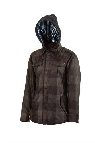 L1TA Dresden Snowboard Jacket, Women's Small, Dark Ivy Spray Dye Gray New