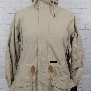 L1TA Hayden Parka Snowboard Jacket, Women's Size Small, Khaki New, Removable Fur