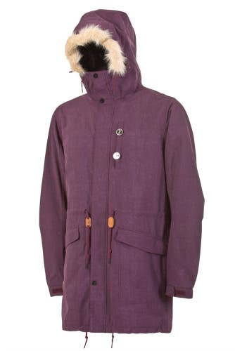 L1 Ryder Parka Snowboard Jacket, Men's Size Large. Opium Vintage Burgundy New