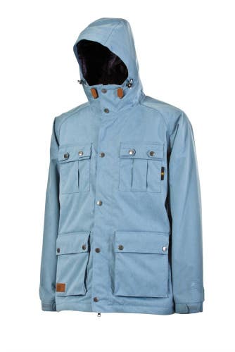 L1 Sutton Insulated Snowboard Jacket Mens Size Large Faded Blue