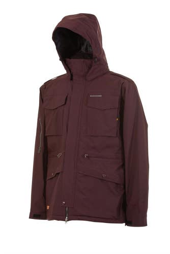 L1 Vet Insulated Snowboard Jacket, Men's Size Large, Opium Burgundy New