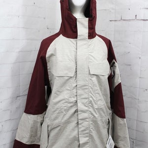 Ride Delridge Shell Snowboard Jacket, Men's Large, Birch / Red / White New