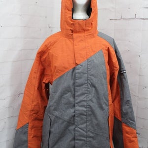 Ride Georgetown Shell Snowboard Jacket, Mens Large, Concrete (Gray) / Orange New