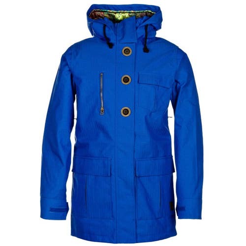 L1TA Audrey Insulated Snowboard Jacket, Womens Extra Small XS, Sapphire Blue New