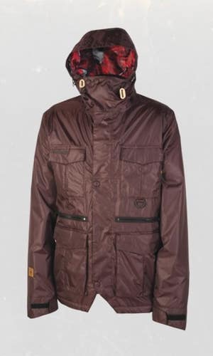 L1 Sham Insulated Snowboard Jacket, Men's Small, Opium Burgundy New