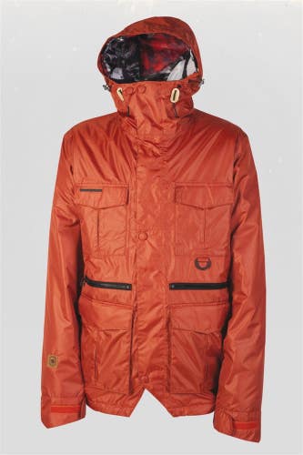 L1 Sham Insulated Snowboard Jacket, Men's Extra Large XL, Autumn Orange New