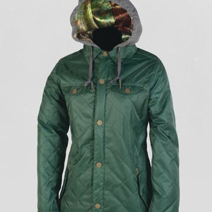 L1TA Dresden Insulated Snowboard Jacket Womens Size Small Pine Green New