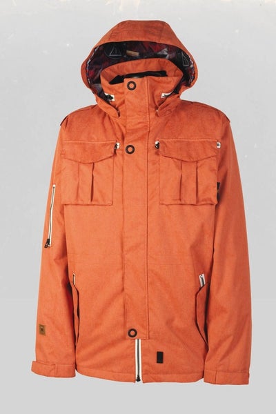 L1 Vet Insulated Snowboard Jacket, Men's Size Large, Vintage Autumn Orange New