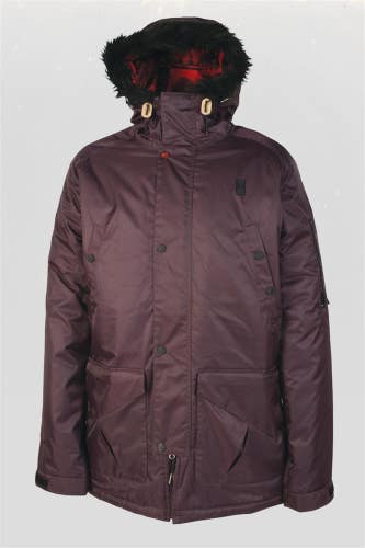 L1 Drifter Insulated Snowboard Jacket, Men's Size Large, Opium Burgundy New