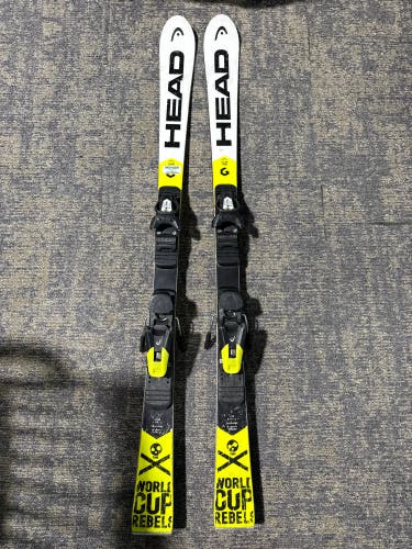 HEAD 2019 World Cup Rebels i.SL RD Team 138 cm Racing Skis With EVO 9AC GW Bindings (Used)