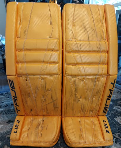 (Used) Juuse Saros Pro Return True L12.2 33+2 Pro Goalie Leg Pads (Used)