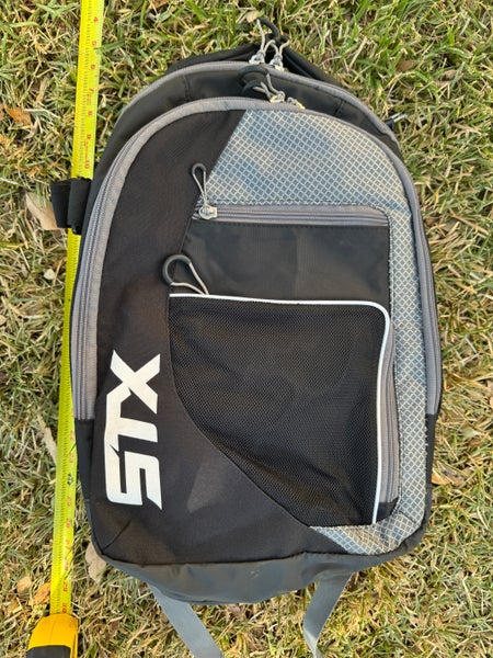 STX Sidewinder Lacrosse Backpack 18” Black & Silver