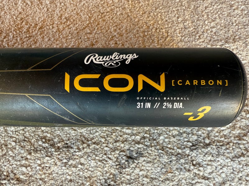 2024 Rawlings Icon Composite BBCOR Certified Bat (-3) 28 oz 31" (Used)