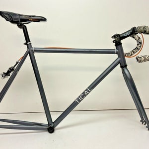 Tical New Belgium 49cm C-C Steel Single Speed Frame/Fork Bianchi 3T Selle ++