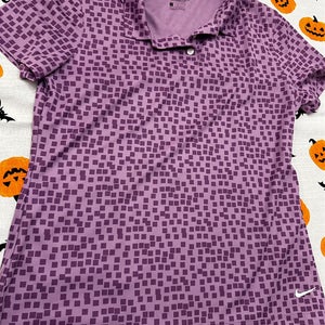 Nike Purple Medium Women's  Dri-Fit polo Shirt
