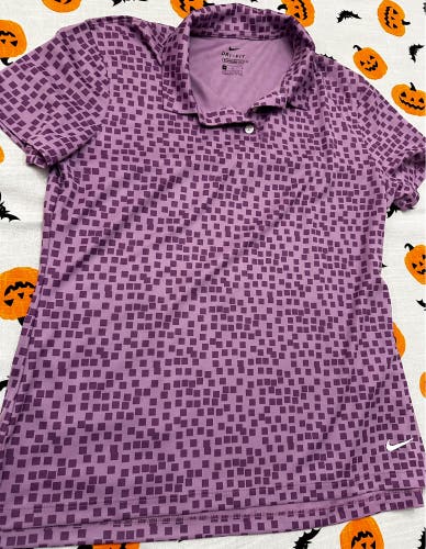 Nike Purple Medium Women's Dri-Fit polo Shirt