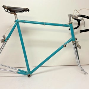 Vintage 1980s Schwinn 62cm C-C Lugged Steel Road Frame/Fork Brakes Bar BB++