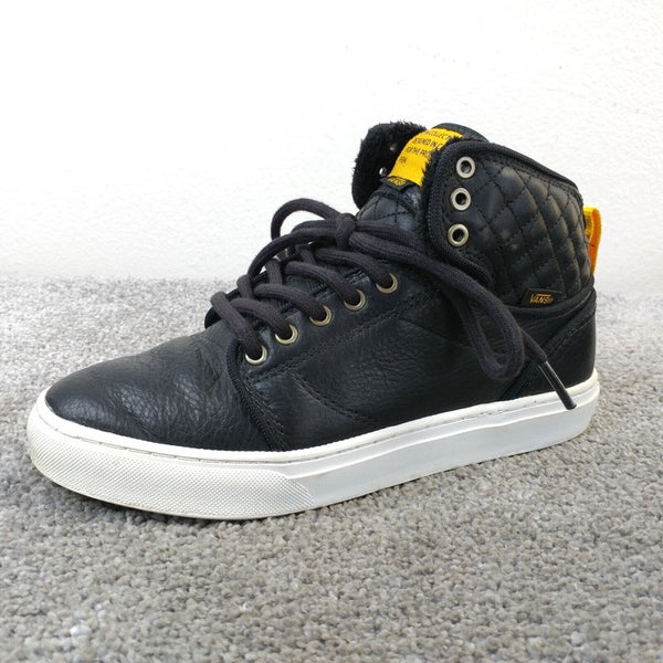 Vans Alomar Mens Size 6.5 Shoes Skate Sneakers Black Yellow OTW Lace Up