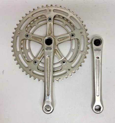 Vintage Shimano 600 Arabesque 170mm 52/40 Silver Aluminum Road/BMX Crankset