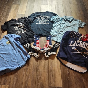 LOT OF LACROSSE CLOTHING | YOUTH LARGE BOY | LONG & SHORT SLEEVE | SWEATSHIRT