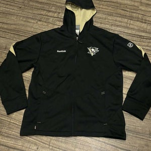 Pittsburgh Penguins NHL Reebok Center Ice Collection Full Zip Hoodie Sweatshirt, Size Adult Large