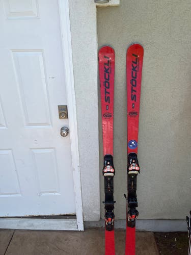 Stockli LASER GS FIS 168 cm Racing Skis With Bindings (Used)