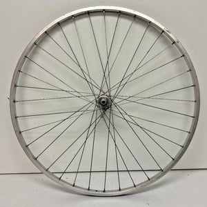 Vintage Araya 36-Spoke Silver Aluminum 27" Road Bike Front Wheel Suntour Hub