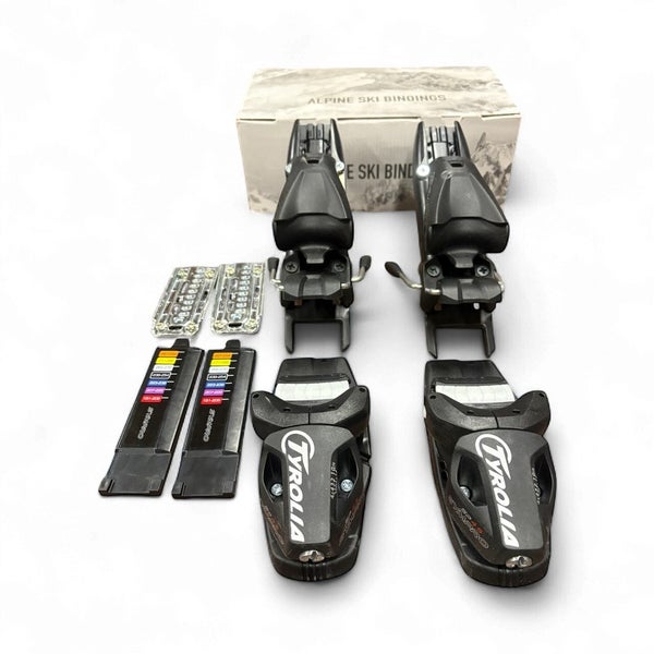 KIDS' TYROLIA SYMPRO 4.5AC ALPINE SKI BINDINGS + DEMO TRACK BRAKE 74MM LOT OF 4