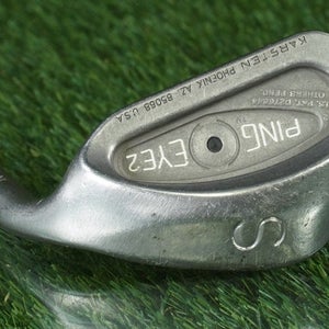 PING EYE 2 KARSTEN SAND WEDGE "S" ZZ LITE STIFF FLEX STEEL SHAFT BLACK DOT RH