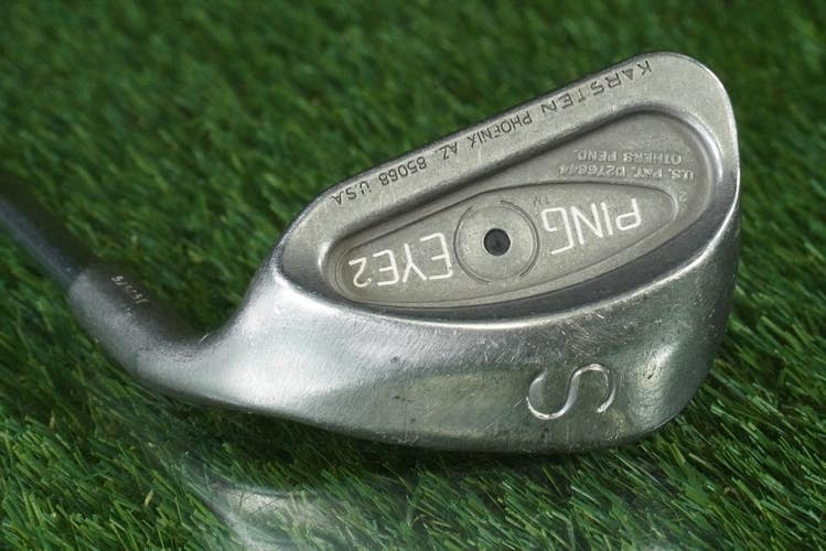 PING EYE 2 KARSTEN SAND WEDGE "S" ZZ LITE STIFF FLEX STEEL SHAFT BLACK DOT RH