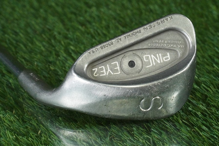 PING EYE 2 KARSTEN SAND WEDGE "S" ZZ LITE STIFF FLEX STEEL SHAFT BLACK DOT RH