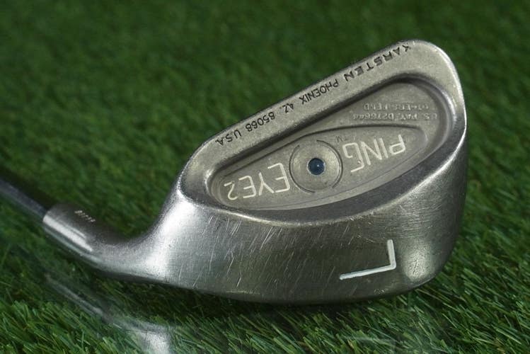 PING EYE 2 KARSTEN LOB WEDGE "L" KT STIFF FLEX STEEL SHAFT BLUE DOT RH ~ LOOK!!