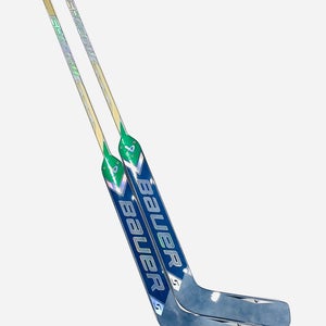 New 2 pack 25" Bauer Supreme Shadow Pro Stock Goalie Stick (blue/gold/green) - Regular, P31