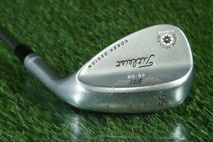 TITLEIST VOKEY SM4 56 08 WEDGE SAND WEDGE BV SPIN MILLED STEEL WEDGE FLEX RH