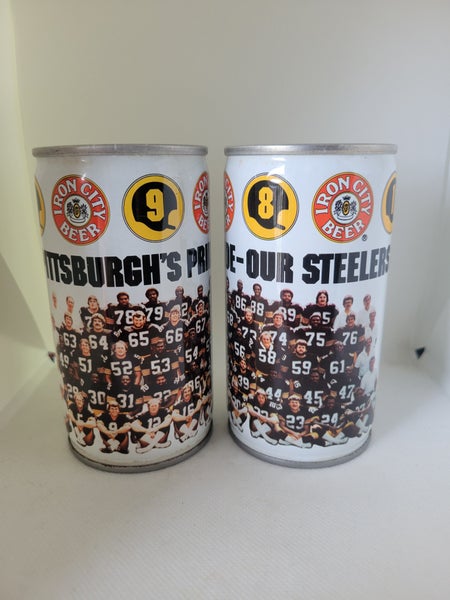 Pair of Vintage Iron City Beer Pittsburgh's Pride - Our Steelers Collectible Cans